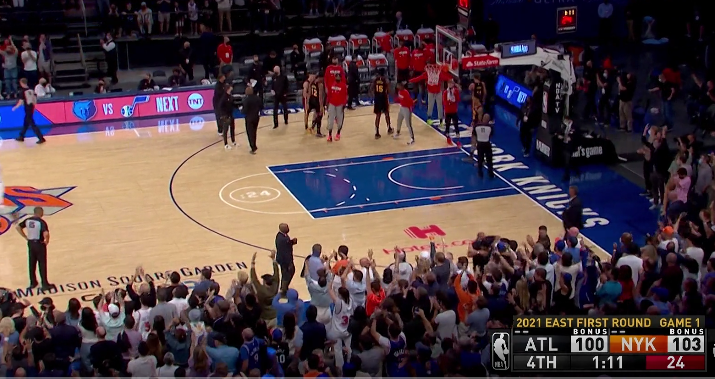  布伦森关键球尼克斯险胜骑士保留季后赛主动权